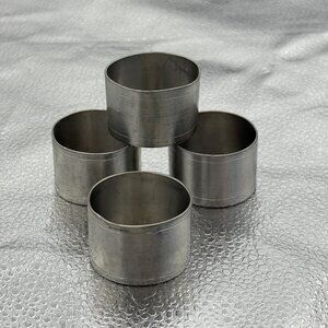 Stainless Steel Napkin Rings 1.5x1.25” Set Of 4 Minimalist Modern Urban Sleek‎